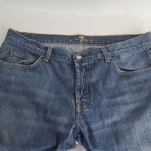 7 for All Mankind Men's Button Fly Relaxed Jeans Size 36 - Picture 3 of 8